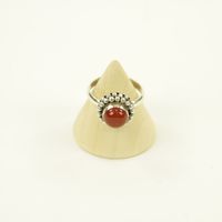 Zilveren Ring met Carneool Maat 17,5 (Sterling Zilver 925)