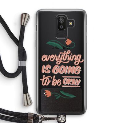 Optimistic flower girl: Samsung Galaxy J8 (2018) Transparant Hoesje met koord