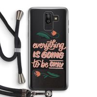 Optimistic flower girl: Samsung Galaxy J8 (2018) Transparant Hoesje met koord