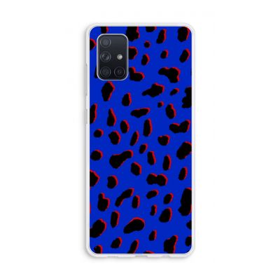 Blue Leopard: Galaxy A71 Transparant Hoesje