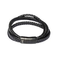 AZE Jewels Armband Iron Three String Black-on-Black | Maat XL