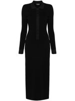 TOM FORD robe en maille à coupe longue - Noir