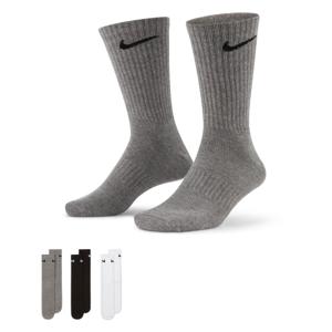 Nike Everyday Lightweight Sportsokken 3-Pack Grijs Zwart Wit