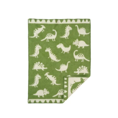 Klippan wiegdeken wol - Dino groen