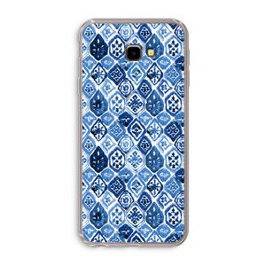 Blauw motief: Samsung Galaxy J4 Plus Transparant Hoesje