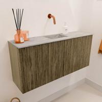 Toiletmeubel Mondiaz Joya Dlux | 90 cm | Meubelkleur Dusk | Faye wastafel Glace Wasbak Midden | Zonder kraangat(en)