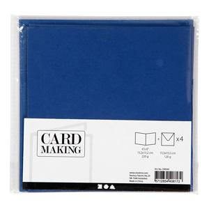Creativ Company Kaarten en enveloppen blauw, 4st.
