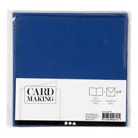 Creativ Company Kaarten en enveloppen blauw, 4st.