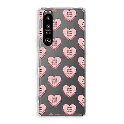 Chicks before dicks: Sony Xperia 1 III Transparant Hoesje