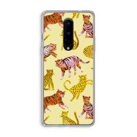 Cute Tigers and Leopards: OnePlus 8 Transparant Hoesje