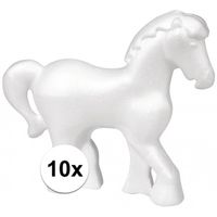 10x Paard gemaakt van piepschuim 15 cm