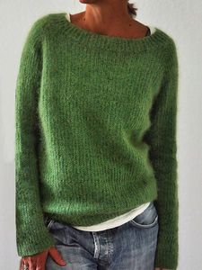 Solid Knitted Sweaters Pullovers Jumpers