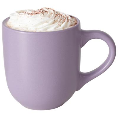 Koffiemokken Paris - 1x stuks - Keramiek - pastel lila paars - 300 ml - 8 x 10 cm