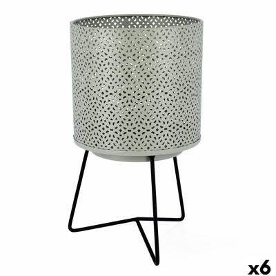 Bloempot met standaard Vinthera Moa Groen Metaal 17 x 17 x 29,5 cm (6 Stuks)