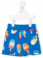 Stella McCartney Kids short à imprimé graphique - Bleu