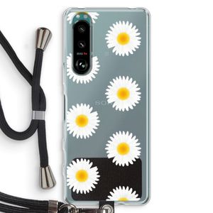 Margrietjes: Sony Xperia 5 III Transparant Hoesje met koord