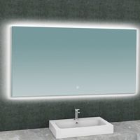 Badkamerspiegel BWS Luc Rechthoek Inclusief LED Verlichting Backlight 140 cm - thumbnail