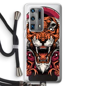 Tiger and Rattlesnakes: Huawei P40 Pro Plus Transparant Hoesje met koord