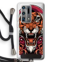Tiger and Rattlesnakes: Huawei P40 Pro Plus Transparant Hoesje met koord
