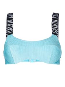 Calvin Klein ribbed bralette bikini top - Bleu