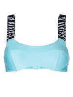 Calvin Klein ribbed bralette bikini top - Bleu - thumbnail