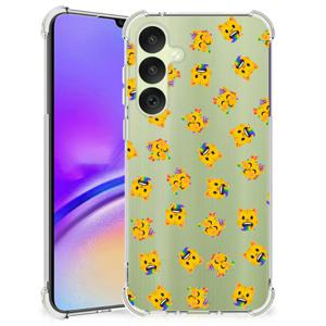 Doorzichtige Silicone Hoesje voor Samsung Galaxy A35 Katten Emojis