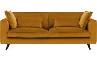 Goossens Bank Suite geel, stof, 4-zits, elegant chic