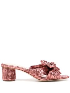 Loeffler Randall sandales 50 mm à effet métallisé - Rose