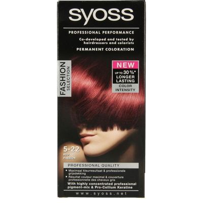 Syoss Colors creme 5-22 london rood (1 Set)