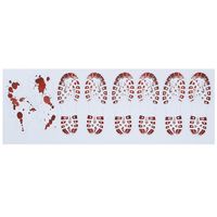 Horror vloersticker - bloederige voetstappen - 2x vellen - 25 x 70 cm - Halloween thema decoratie