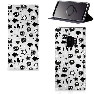 Mobiel BookCase Samsung Galaxy S9 Silver Punk