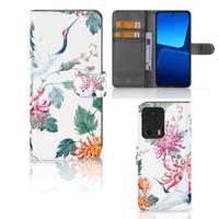 Xiaomi 13 Lite | Telefoonhoesje | Met pasjeshouder | Bird Flowers