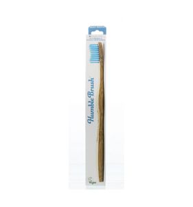Tandenborstel bamboe medium blauw