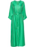 Baruni robe longue Hosta à taille ceinturée - Vert - thumbnail