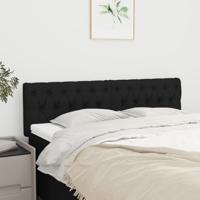 Hoofdborden 2 st 72x7x78/88 cm stof zwart - thumbnail