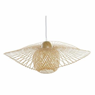 Plafondlamp DKD Home Decor Multicolour Natuurlijk Hout Bamboe Zonneklep 55 x 55 x 19 cm