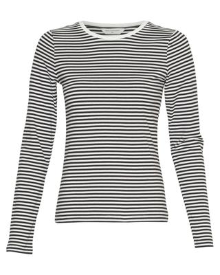 Msch Copenhagen Mschgemma Hadrea O Top Stp T-shirt Lange Mouw Egret Black
