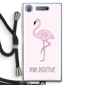 Pink positive: Sony Xperia XZ1 Transparant Hoesje met koord