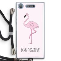 Pink positive: Sony Xperia XZ1 Transparant Hoesje met koord