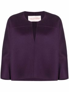 Valentino Garavani haut en maille à col v - Violet