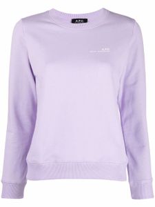 A.P.C. sweat à logo brodé - Violet