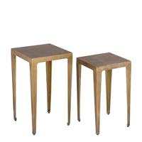 PTMD Rivva Brass casted alu square side table sv2 low - thumbnail