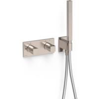 Douchekraan Tres B-System | Inbouw | Thermostaatkraan | Excl.Inbouwdeel | 2-weg | Rechthoek | RVS look