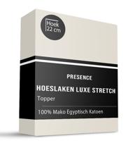 Topper Hoeslaken - Mako Egyptisch Katoen - 90x200 cm - Taupe - Presence - Dekbed-Discounter.nl