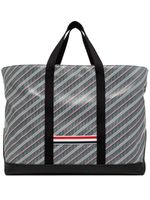 Thom Browne sac cabas à rayures - Gris