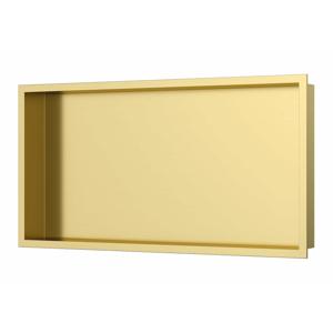 Inbouwnis Luca Sanitair 60x30x6,5 cm RVS Geborsteld Goud PVD Luca Sanitair