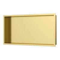 Inbouwnis Luca Sanitair 60x30x6,5 cm RVS Geborsteld Goud PVD Luca Sanitair