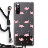 Anything Flamingoes: Sony Sony Xperia 10 III Transparant Hoesje met koord