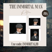 CitySport Cap Deluxe | Grijs Wol Visgraat | 8-Panelen | Peaky Blinders