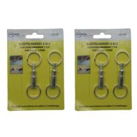 Benson Sleutelhangers - 4x - key snaps - met sleutelringen
